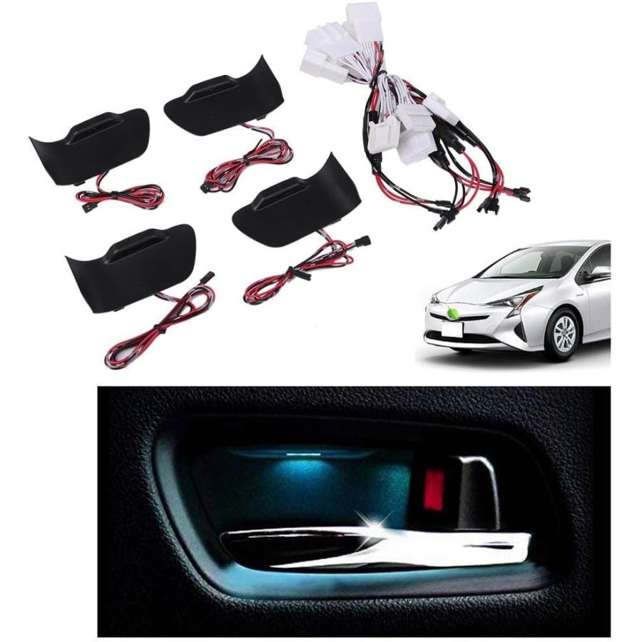 プリウス 50系 前期 後期 イン サイド ドア ハンドル LED 4個 セット ドアノブ ライト イルミネーション インテリア パネル ランプ K