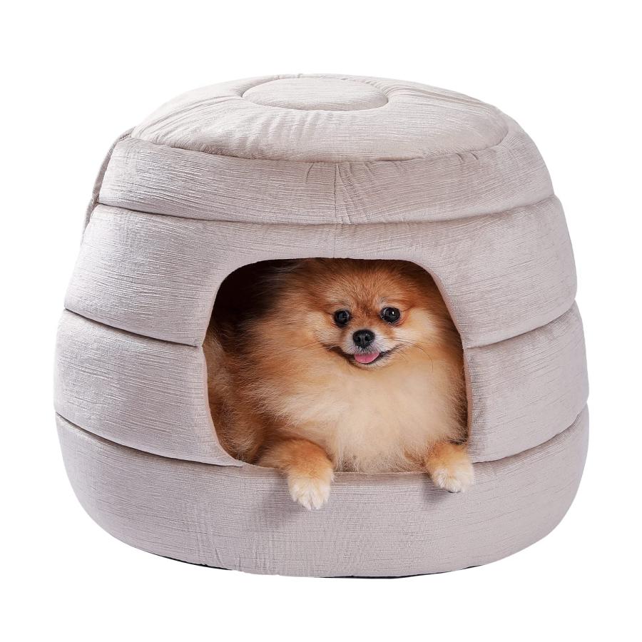乐天商城 - PAWZ Road 犬 ベッド ドーム 犬 ハウス 犬小屋 犬のハウス 猫ハウス 猫ベッド 室内 ペットベッド ハチの巣形 お洒落 かわいい 両用