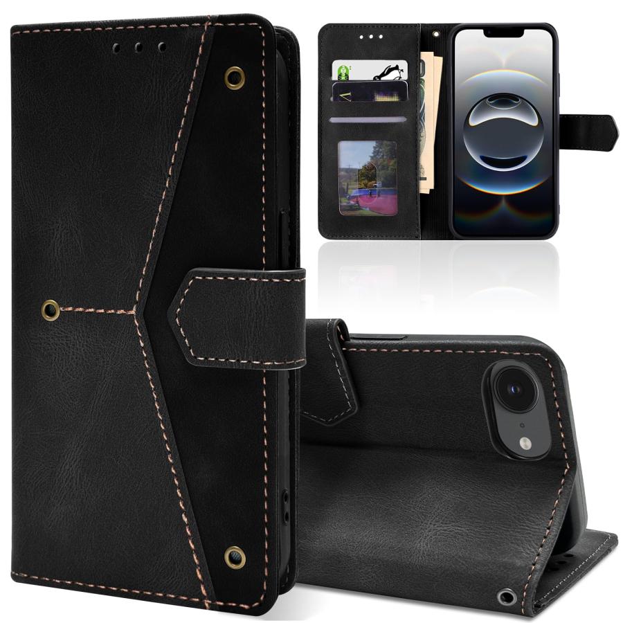 16e ケース 手帳型 カード収納 財布型 カバー 16e 耐衝撃 キックスタンド機能 スマホケース 16e PU合皮..