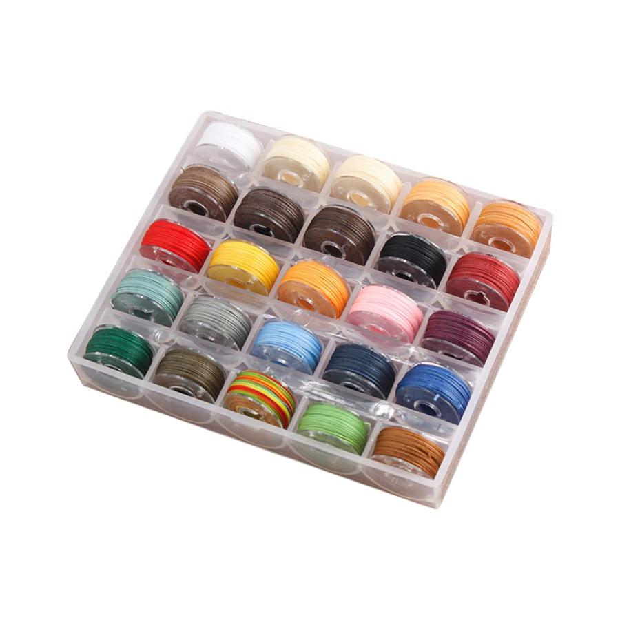 蝋引き糸 ロウ引き糸 ワックスコード 手縫い 手作り 紐 DIY レザークラフト25色 セット 0.45mm 16m