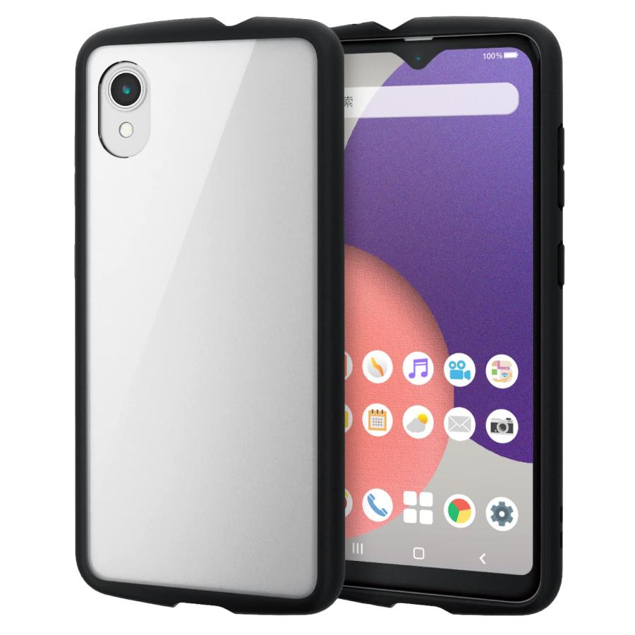 エレコム Galaxy A22 5G ハイブリッドケース TOUGH SLIM LITE フレームカラー ブラック PM-G217TSLFCBK