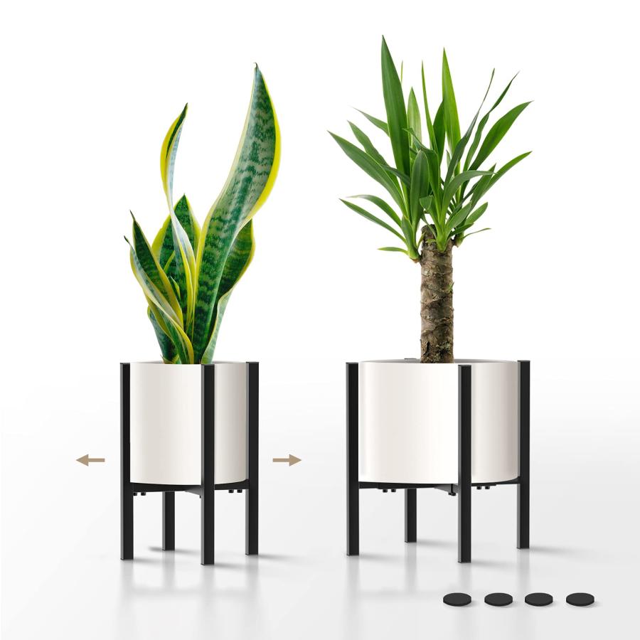 乐天商城 - Lewondr フラワースタンド 花台 植木鉢置きスタンド 100kg荷重対応 内幅23cm～35cm調節可能 アイアン製 安定 園芸ラック インテ