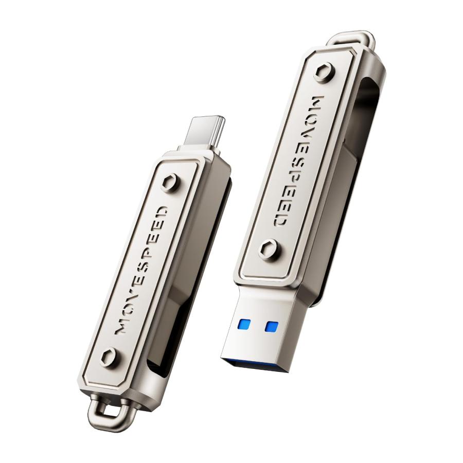 MOVE SPEED USBメモリ 2in1【スマホ使用可＆PC対応可】USB3.0 USB-C タイプc フラッシュメモリ 外付け..