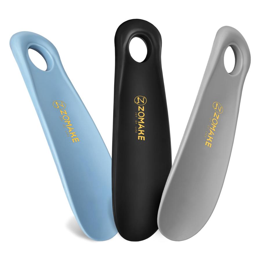 [ZOMAKE] 靴べら 18.5cm 3個セット くつべら 短ヘラ 軽量 携帯 男性、女性、子供、高齢者用