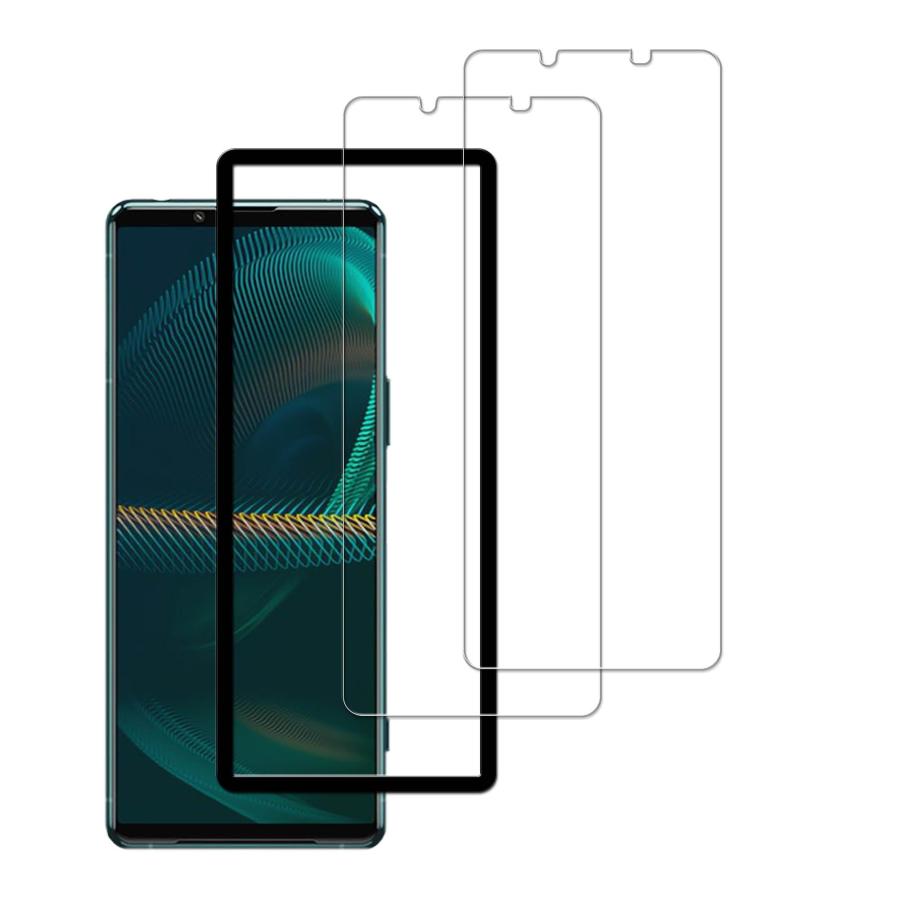 乐天商城 - KPNS Xperia 5 III SO-53B SOG05 用 (2枚)ガラスフィルム + ガイド枠付き 日本旭硝子素材採用 全面 保護フィルム