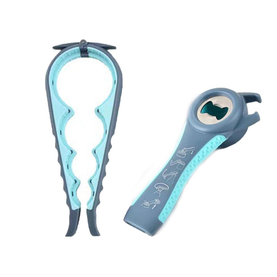 HUIKKJP 栓抜きジャーオープナー 2 個セット 5in1 多機能 強力開封 滑り止め 高齢者安 ...