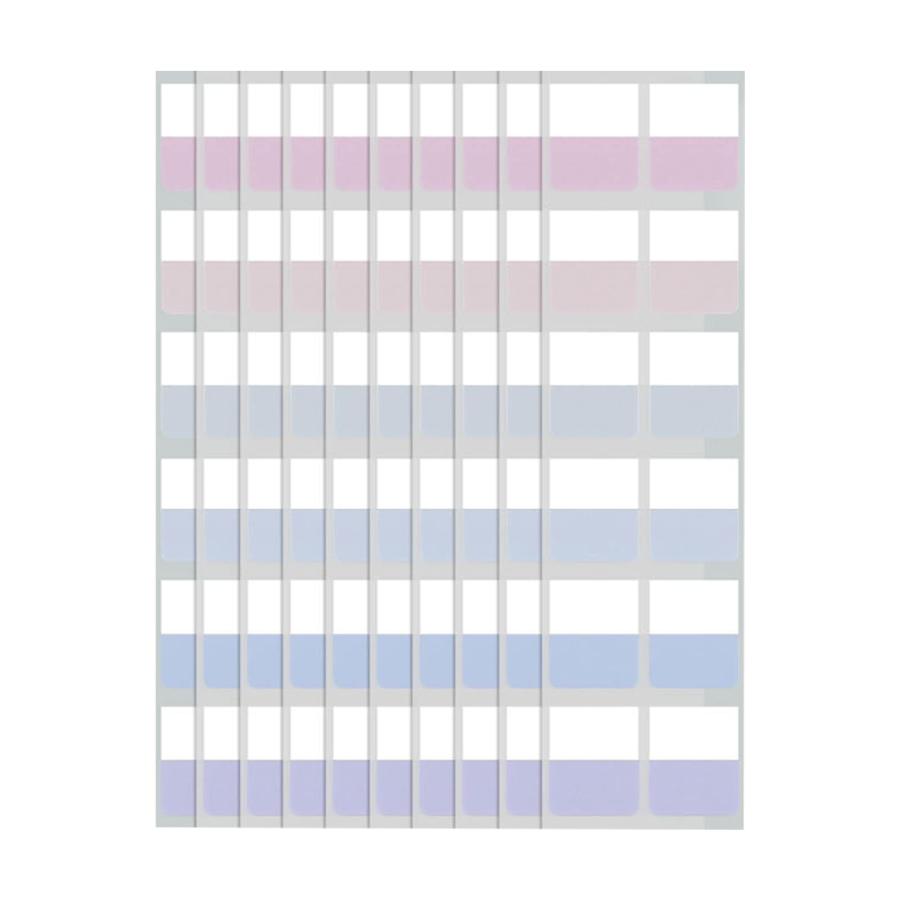 WIICOYK フィルム 付箋 レトロ インデックス 見出し 透明スリム 書ける 強粘着 キレイに剥がせ マルチカラー 6色 10パッド入り サイズ