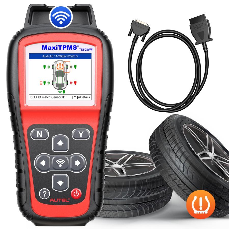 Autel TS508WF TPMS ツール 、OBD2 診断機 TPMS登録、AUTEL MX センサープログラミングツール、TPMS スキャンツ