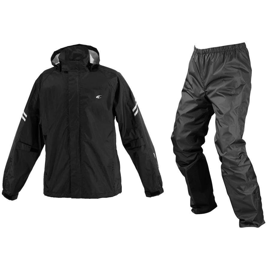 [コミネ] バイク用 レインウエア RK-5393 ブレスターレインウェア フィアート 03-5393 メンズ Black L