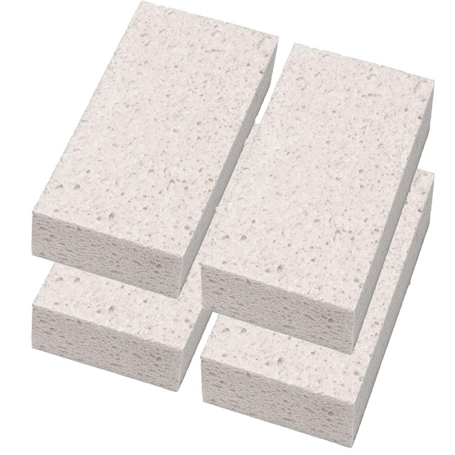 日本インソール工業 セルロース バススポンジ 日本製 吸水 速乾 風呂 掃除用 スポンジ ホワイト 4個セ..