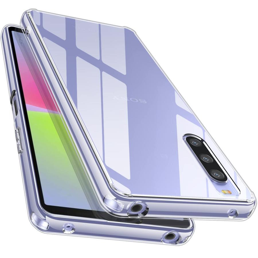 乐天商城 - 【全透明! 耐衝撃性! 】McDuLL Xperia 10 V ケース SO-52D SOG11 クリア 2重構造 頑丈PC背面+ TPU ストラッ