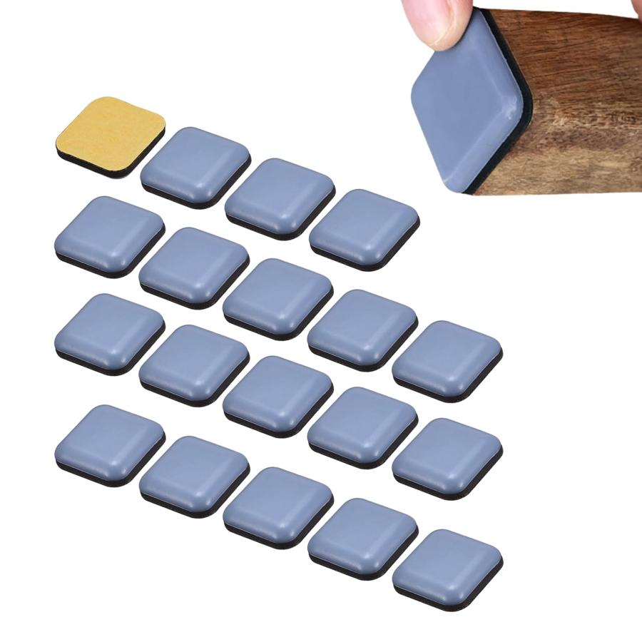 PureSino 家具スライダー 家具移動パッド 粘着式 20枚入り 家具足保護 キズ防止 騒音防止 楽々移動 ベ..