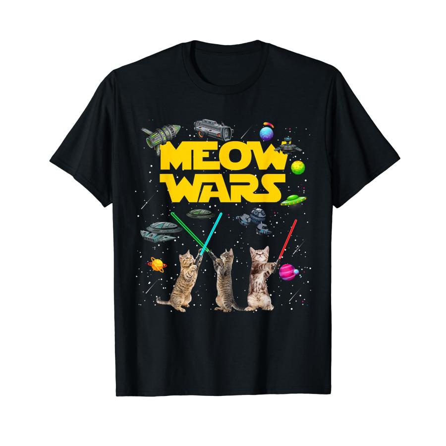 Cool Funny Cats Wars Cartoon Anime Illustration Graphic Tシャツ
