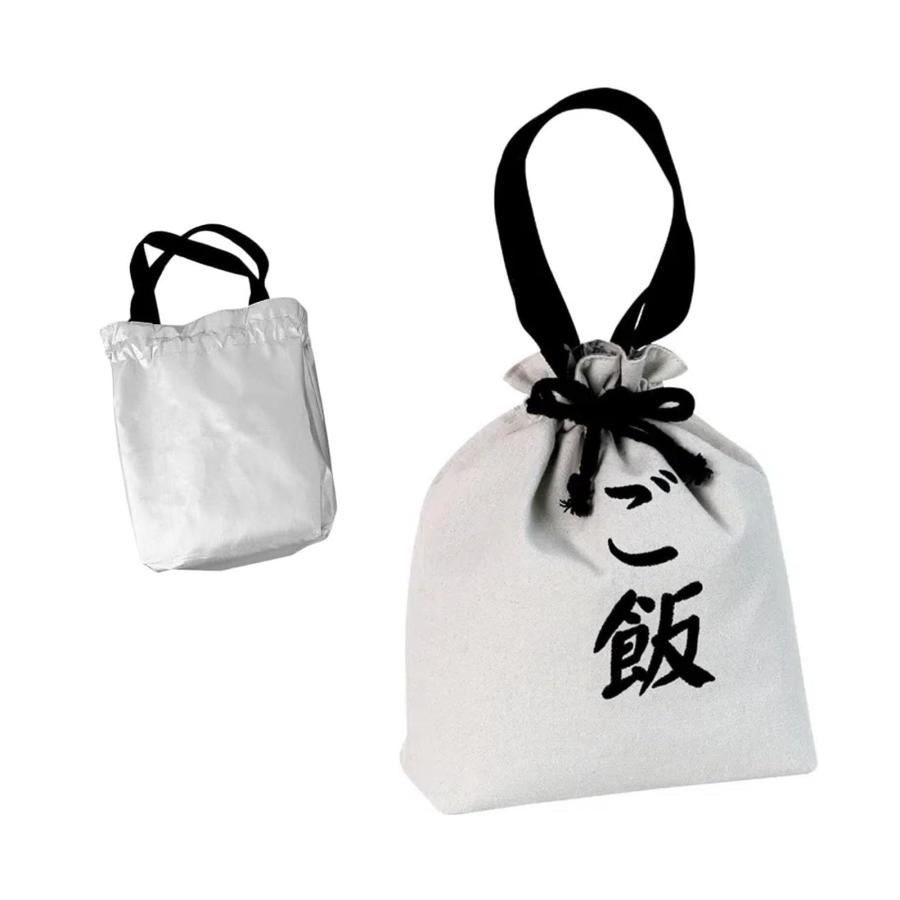 乐天商城 - ランチバッグ お弁当袋 保温お弁当 保冷バッグ大容量 厚手麻綿素材 通学 アウトドア キャンプ 旅行 男女兼用 1個(ご飯)