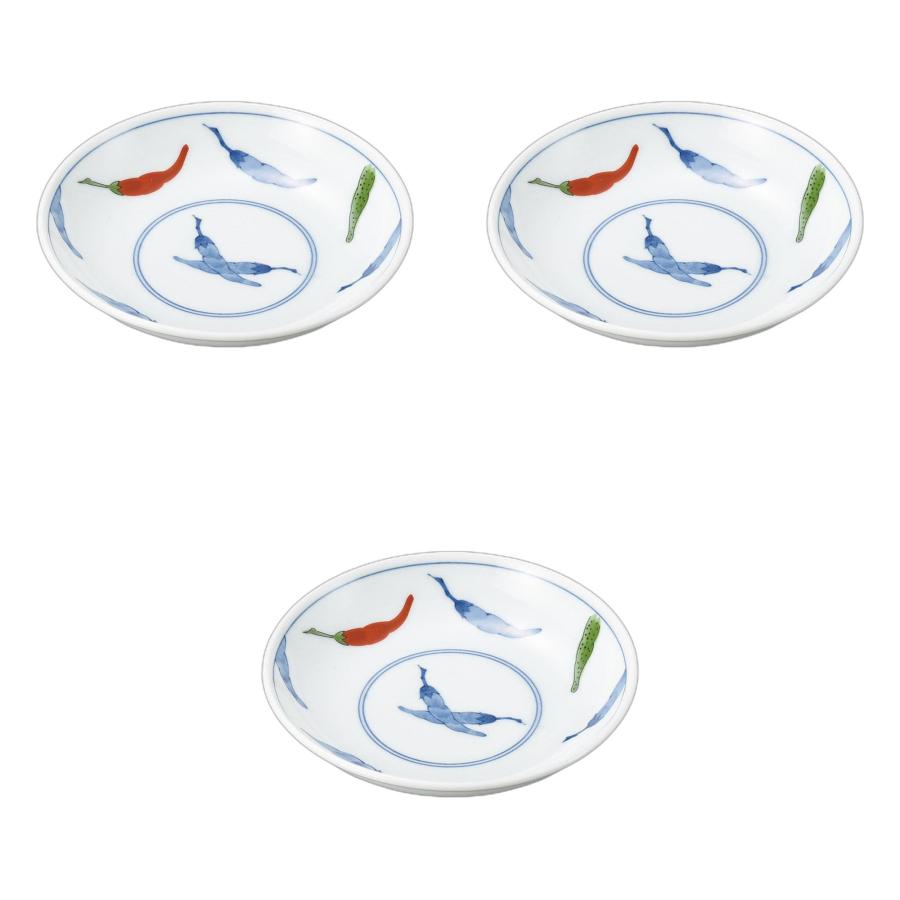 3個セット とうがらし5.0皿 [ 16.7×3.2cm ] | 中皿陶磁器 セトモノホンポ(Setomonohonpo)