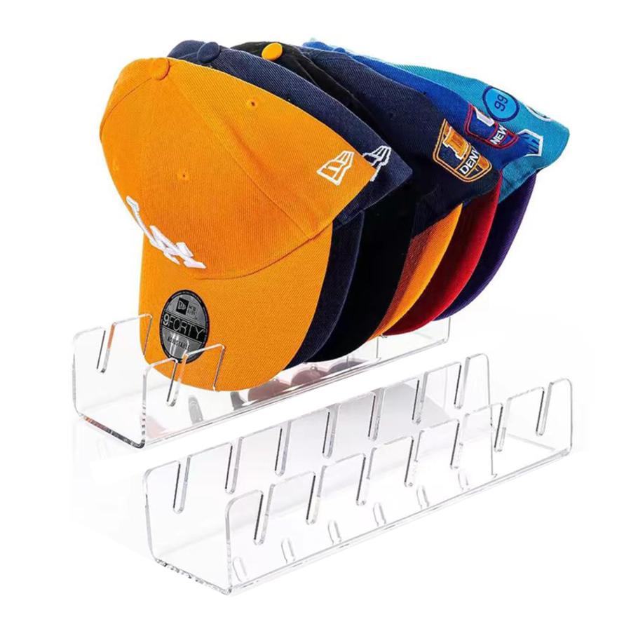 siawadeky 帽子スタンド 2個セット おしゃれ 帽子ホルダー 透明 アクリル製 ハットスタンド 省スペース 野球帽ラック 大容量 キャップケ