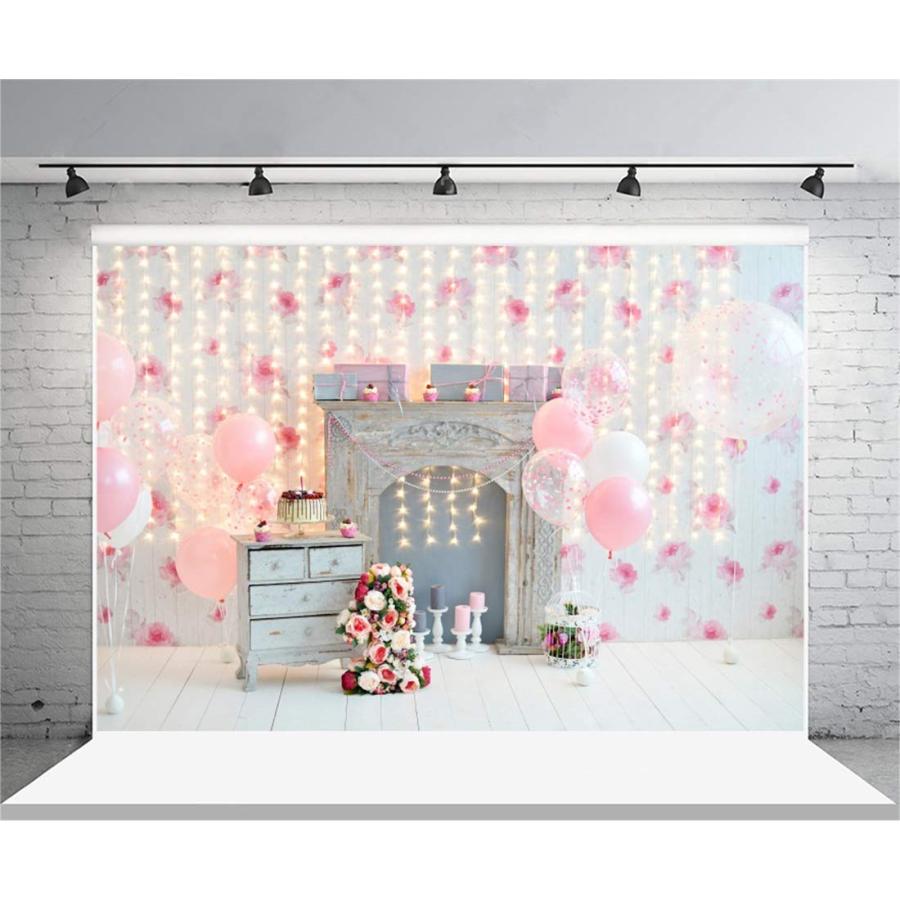 Qinunipoto 写真撮影用 誕生日 背景布 2.1x1.5m Happy Birthday 撮影用 人物撮影 子供の写真 誕生日会の背景 1歳