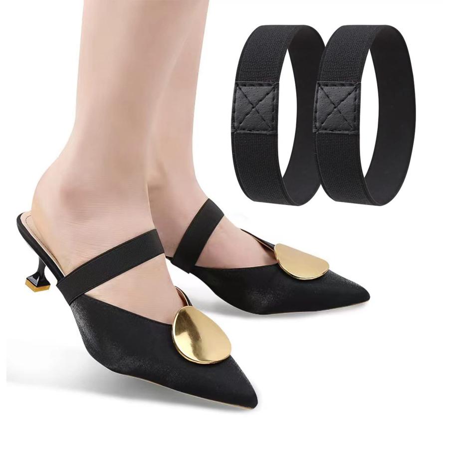 Coollooda シューズストラップ パンプスストラップ シューズバンド 靴脱げ防止ベルト レース シューズベルト 簡単装着 ヒール バンド ミュ