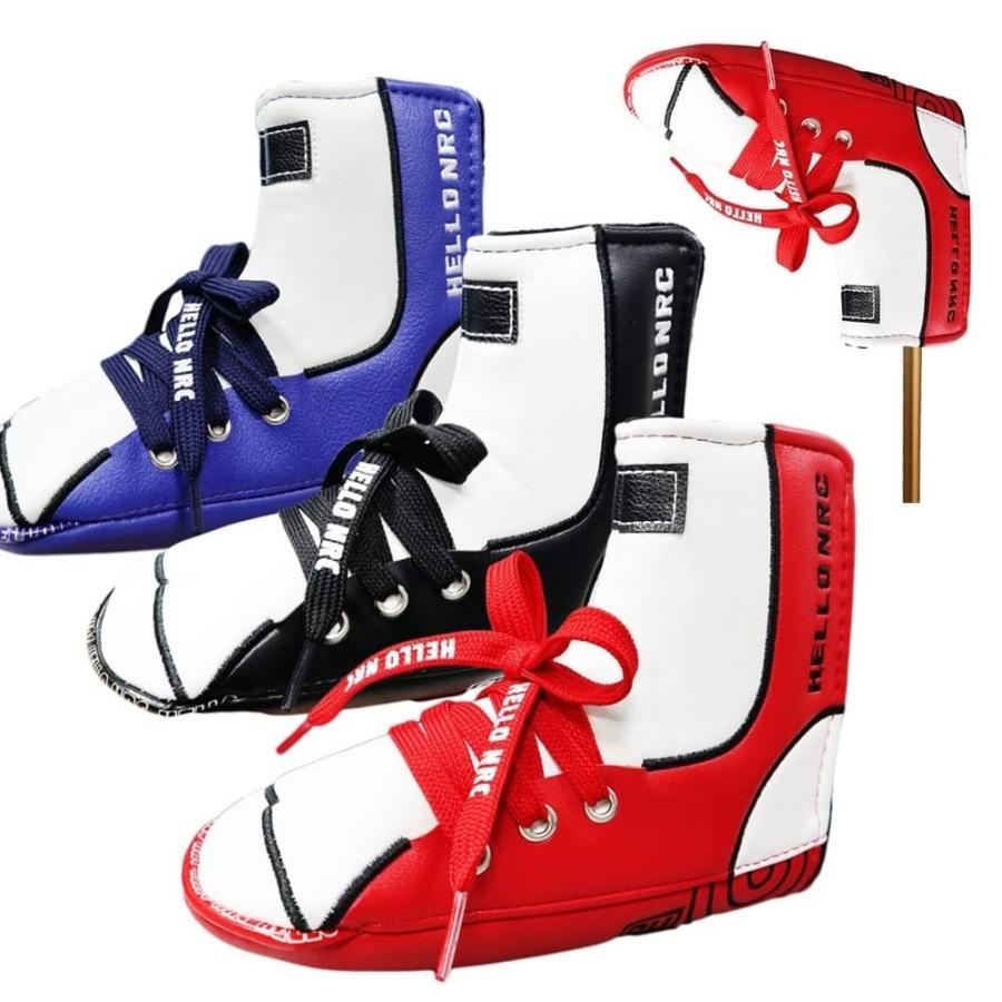 ゴルフ パターカバー パターケース ヘッドカバー マレットタイプ ピンタイプ PUレザー (ピンタイプRED)