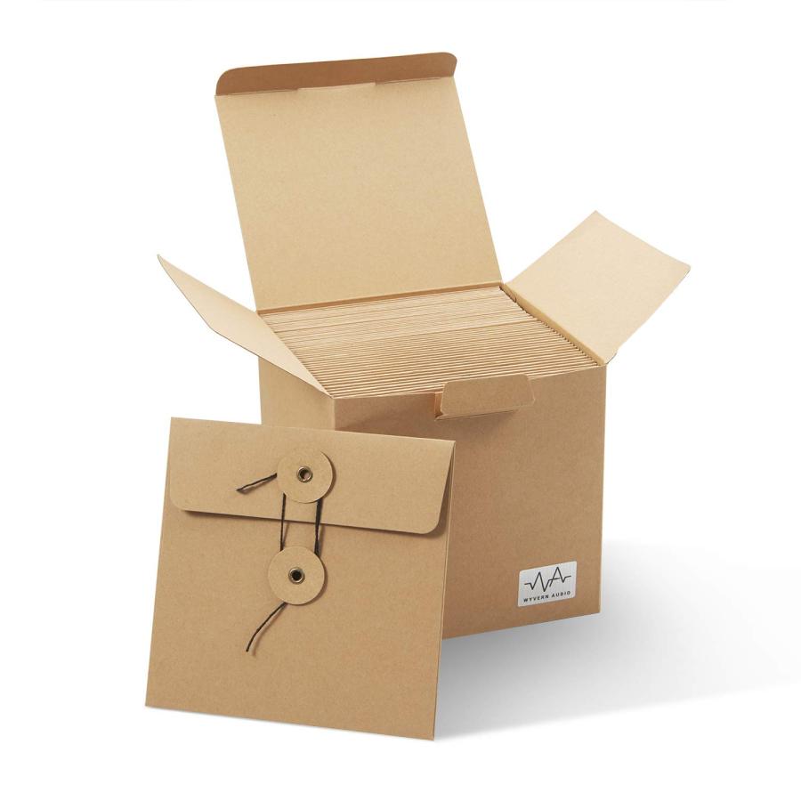 【50枚セット】CD クラフト紙製 坪量：250g/m2 紙ジャケット ハトメ紐付き サイズ：13x13cm 「WYVERN A..