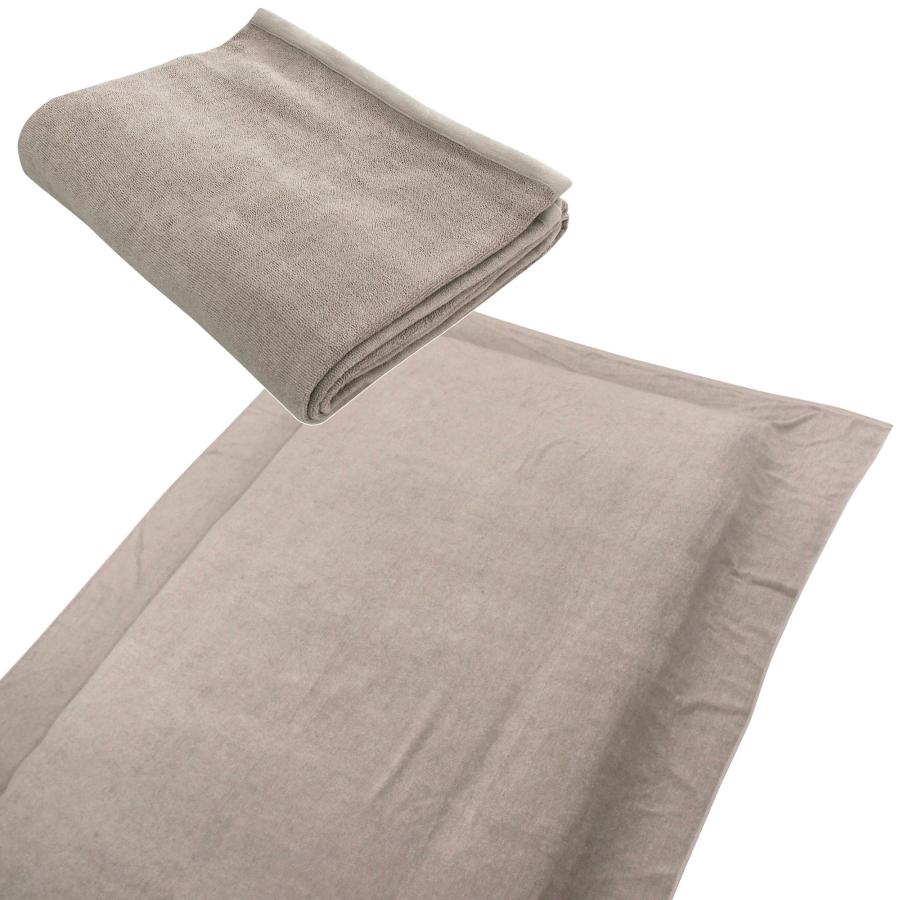 リヴェール タオルシーツ シングル エジプト綿100% シーツ フラットシーツ 150×250cm (グレイッシュパ..