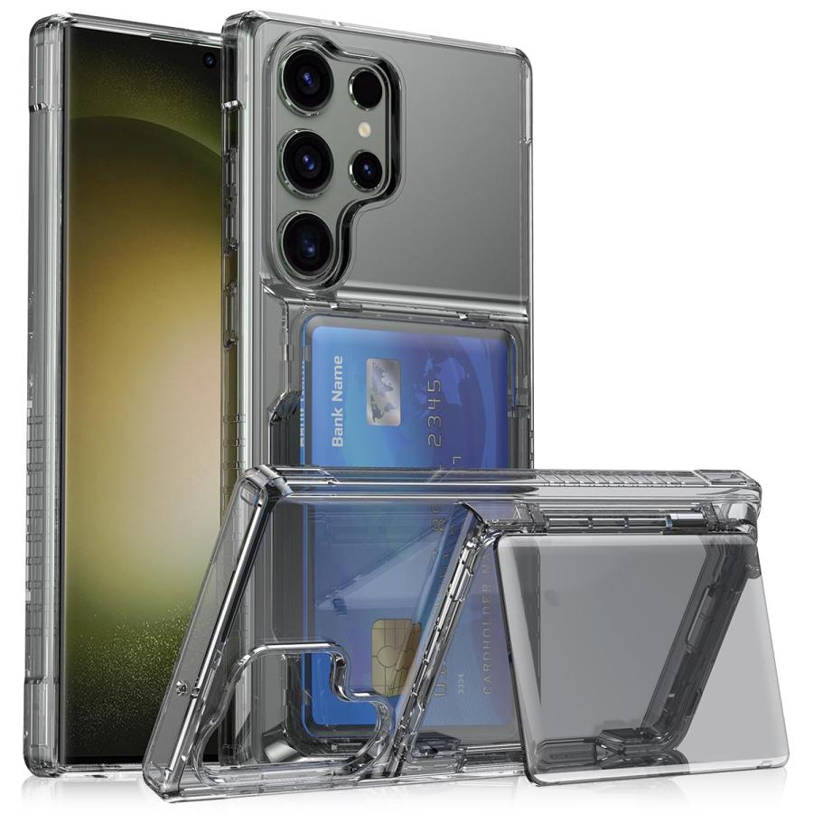 乐天商城 - MuZiF Samsung Galaxy S23 Ultra 用 ケース クリア 米軍MIL規格の保護 カード収納 耐衝撃構造 黄変防止 擦り傷防止