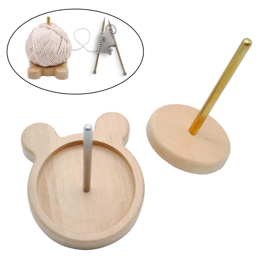 HDKBIG ヤーンホルダー 回転 編み物 毛糸 スタンド 糸たて 木製 ヤーンスタンド ヤーン