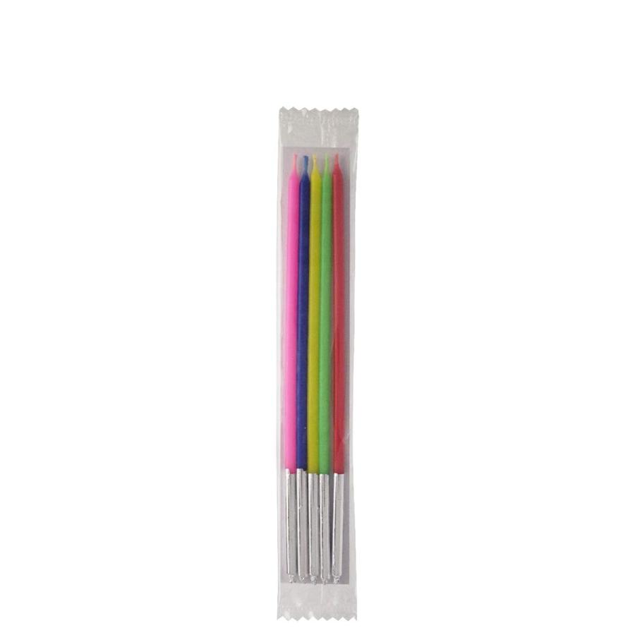 乐天商城 - 誕生日ローソク スリムキャンドル 482-5F（5色×100袋）