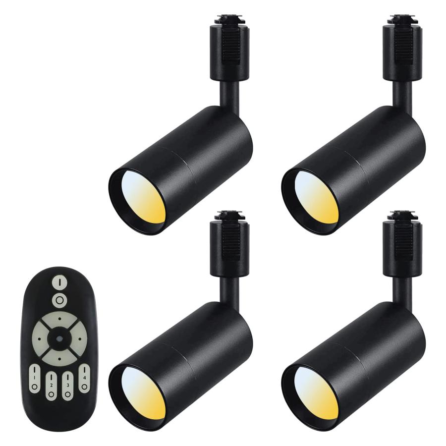 共同照明 4個セット スポットライト ダクトレール用 調光調色可能 リモコン対応 E11口金 50W形相当 (SE..