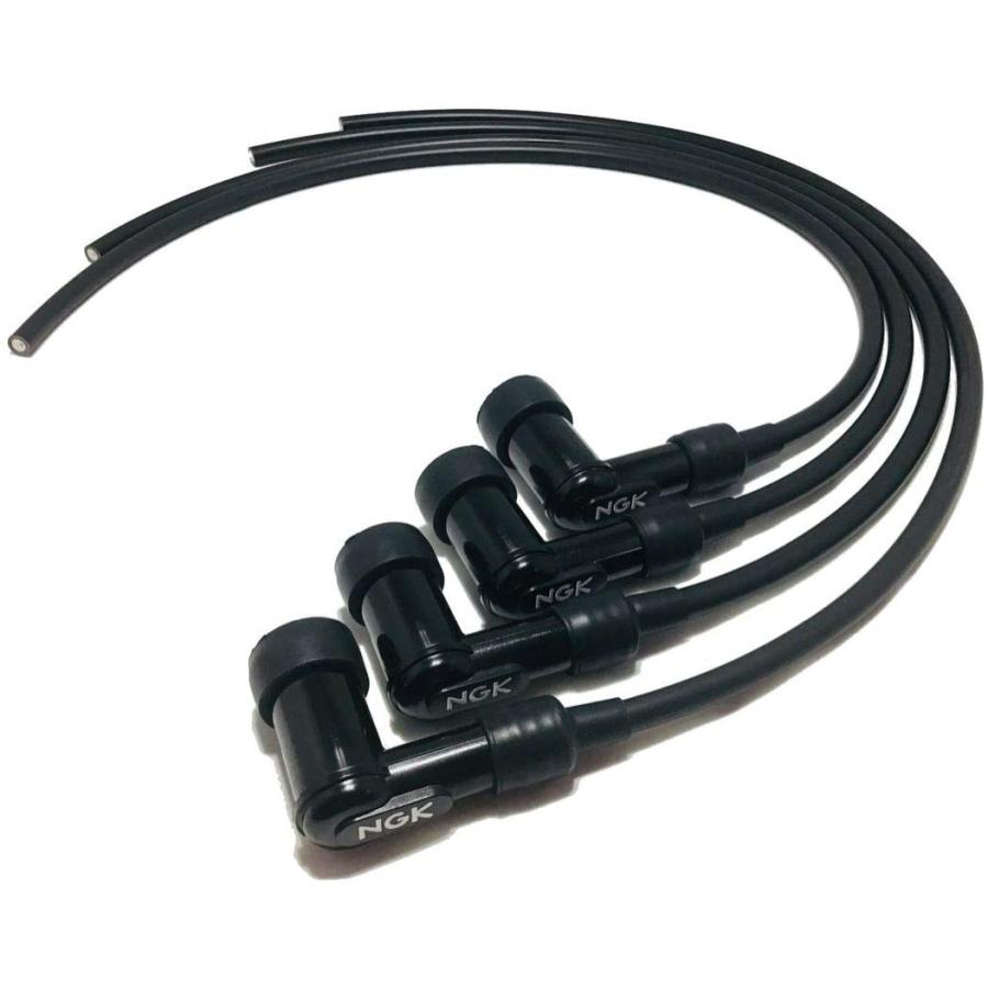 プラグコードセット プラグキャップ 黒 ゼファー400 750,Z400FX,Z550FX,GPZ400F,Z400GP,Z1R.Z650,Z750