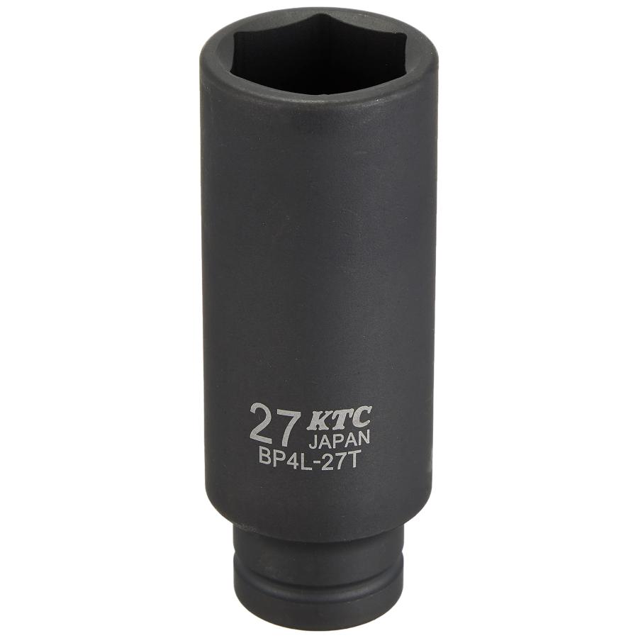 京都機械工具(KTC) 12.7mm (1/2インチ) インパクトレンチ ソケット (ディープ薄肉) 27mm BP4L27TP