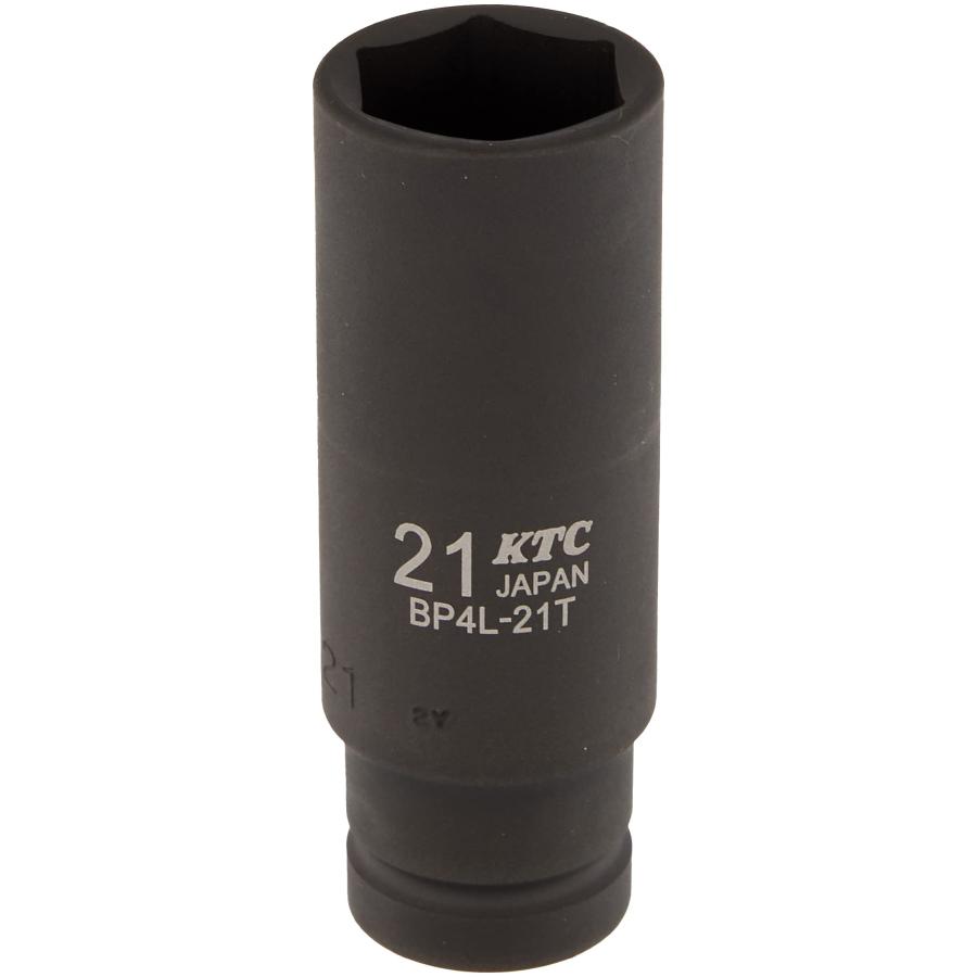 京都機械工具(KTC) 12.7mm (1/2インチ) インパクトレンチ ソケット (ディープ薄肉) 21mm BP4L21TP