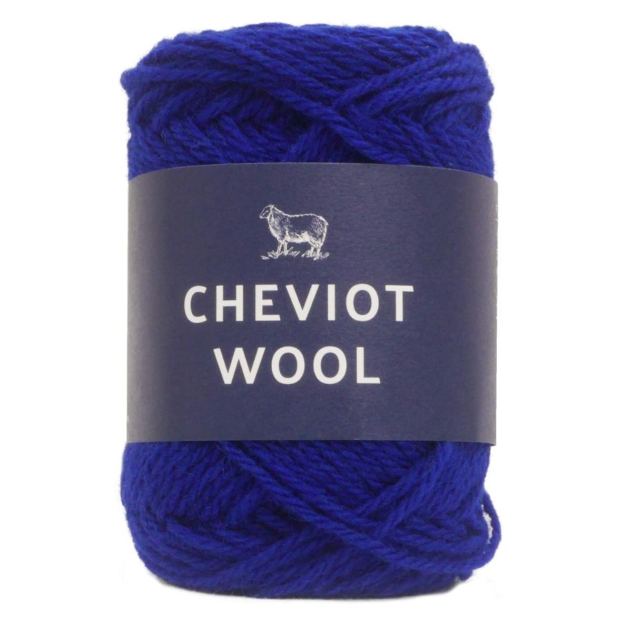 横田(Yokota) チェビオットウール 毛糸 並太 Col.4 ブルー 系 50g 約92m 5100