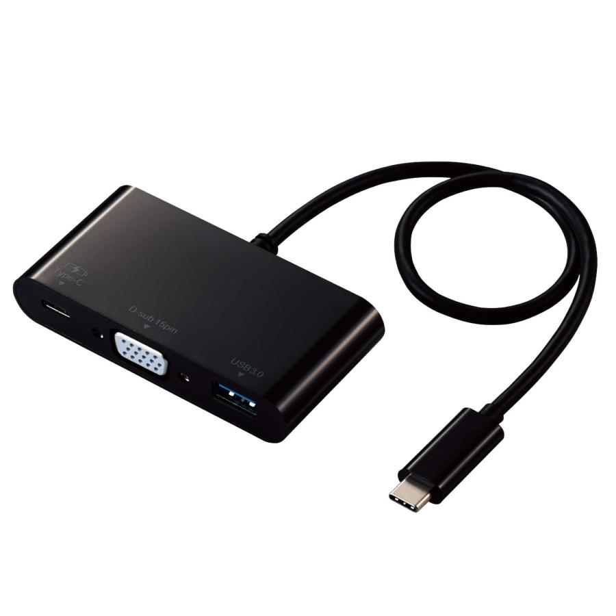 ���쥳�� Type-C�ɥå��󥰥��ơ������ PD�б� ���š�amp;�ǡ���ž�� Type-C��1 USB3.1(Gen1)��1 D-sub��1 �����֥�Ĺ