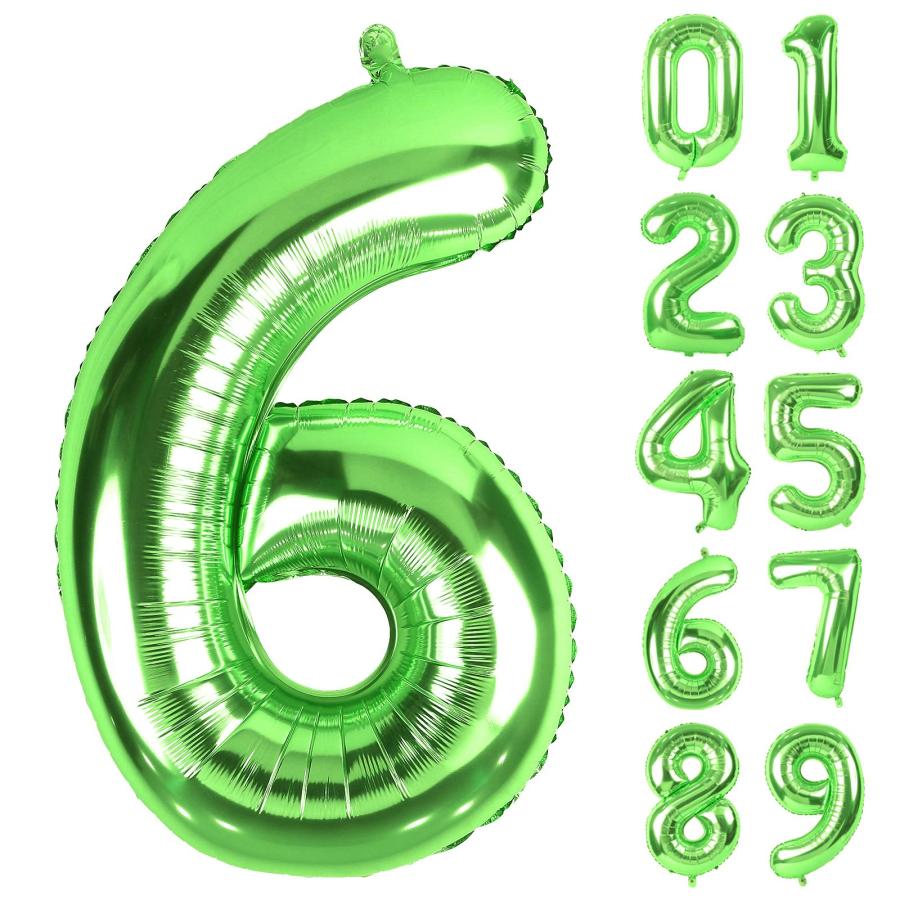 乐天商城 - Lausatek バルーン アルミ風船 数字6 ナンバー 40インチ 大きい 誕生日 ハッピーバースデー 飾り付け ウェディング 記念日 パーティー
