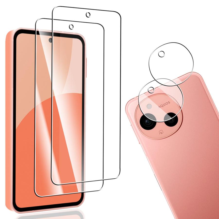 乐天商城 - 対応 AQUOS sense9 SH-M29 / SH-53E / SHG14 / A405SH ガラスフィルム 2枚 + 対応 AQUOS sen