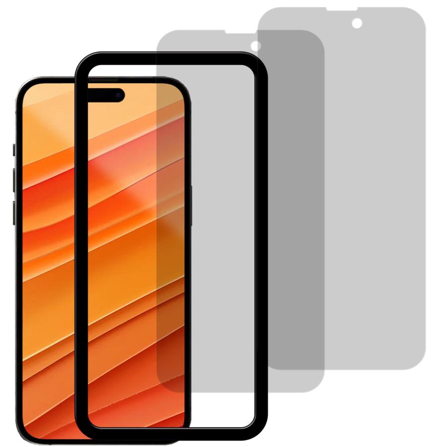 乐天商城 - KPNS いphone14pro max 覗き見防止 ガラスフィルム 【2枚セットのぞき見防止】ガイド枠付き 日本素材製 iPhone 14 Pro