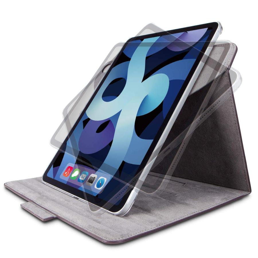 乐天商城 - エレコム iPad Air (M3/M2) Air 10.9 第5/4世代 ケース 手帳型 ヴィーガンレザー 360度回転 ブラック TB-A20M
