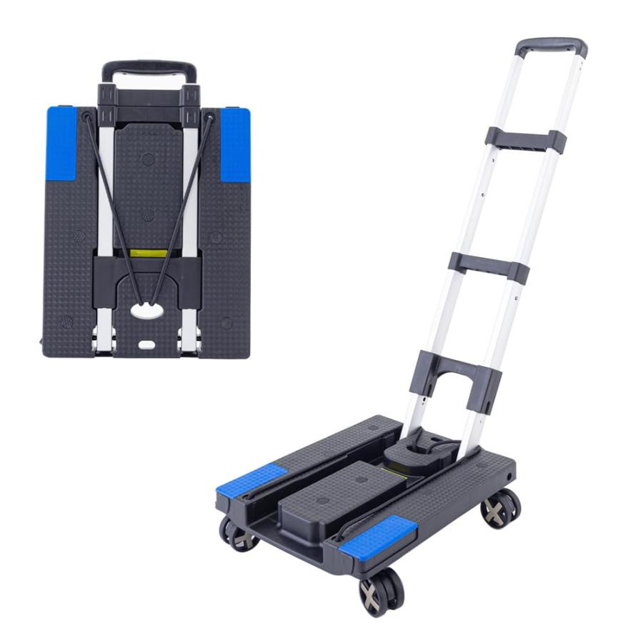 YOUDUO カート 折りたたみ キャリーカート 台車 軽量 運搬 荷物の持ち運びに便利 防災用品 避難 4輪360..