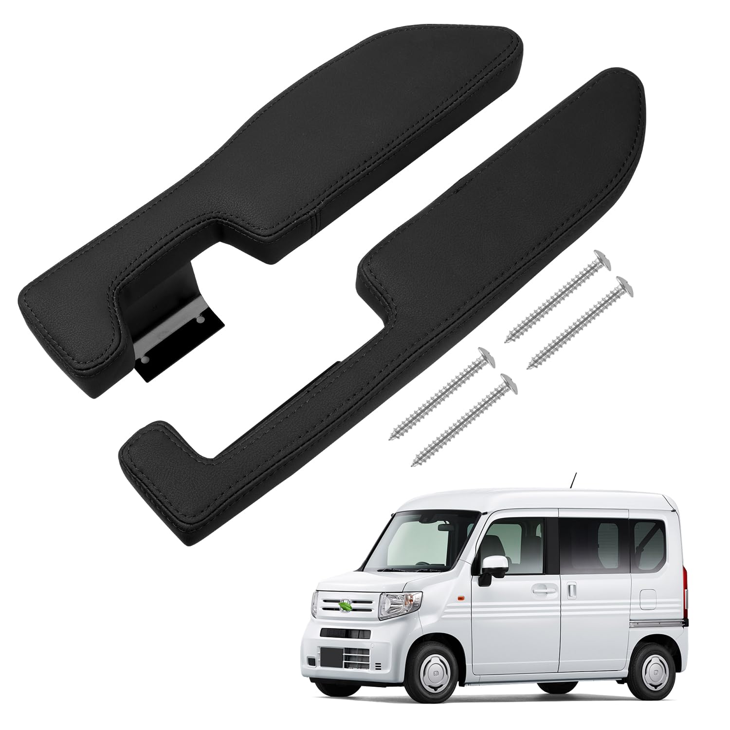 Auto Spec ホンダ N-VAN JJ1 JJ2 サイドアームレスト ドアアームレスト 肘掛け nバン H30.7～現行 車種専用設計 肘置き 多機能 内装パーツ 装着簡単 疲労を軽減 インテリア パーツ 2Pセット アクセサ