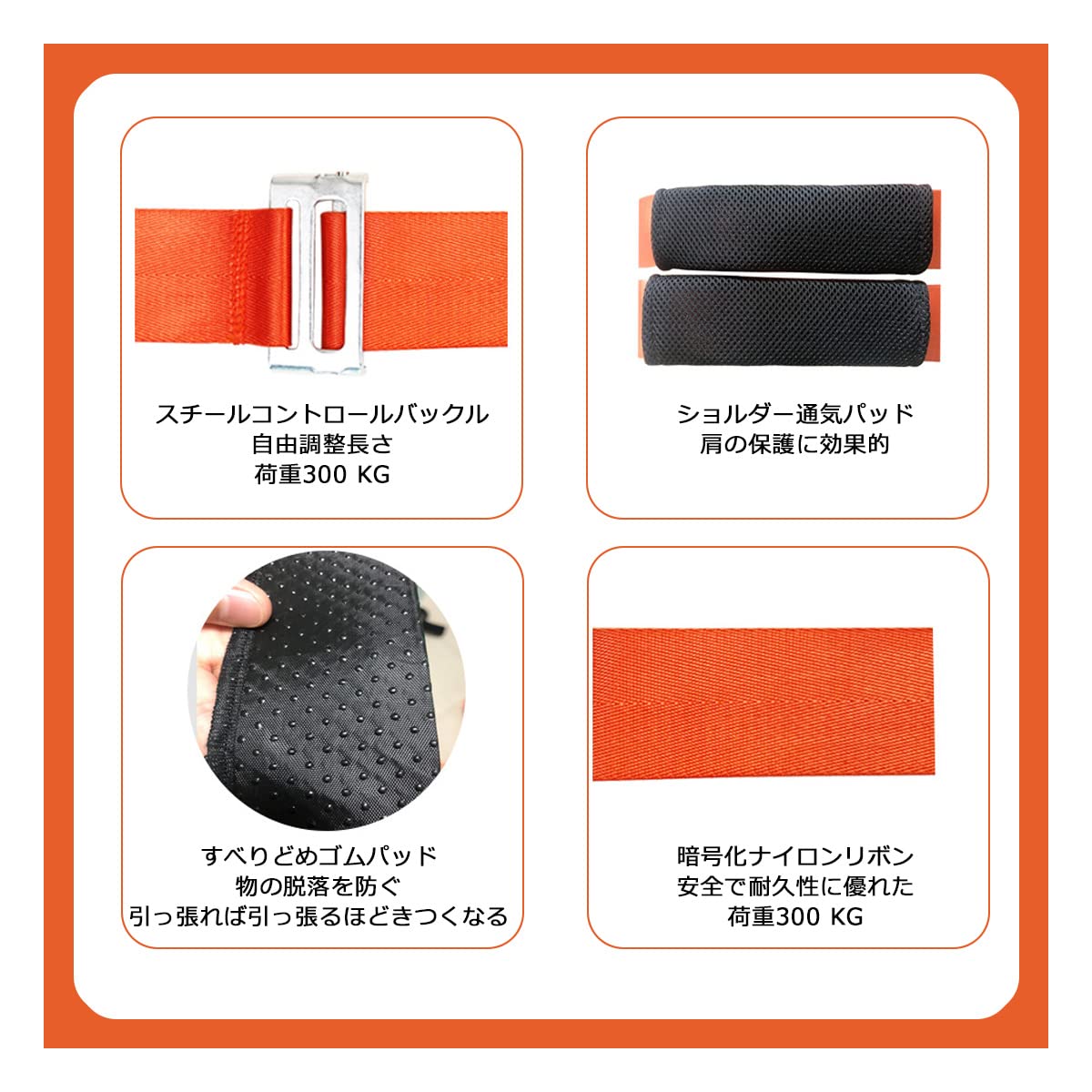 Kipzeui 運搬 ベルト 一人用 引っ越し キャリーベルト 運搬ベルト 家具移動 便利グッズ 冷蔵庫 運搬ベルト 家具移動 重たい荷物を楽々運べる 耐荷重300KG 負荷軽減 取り付け簡単 長さ crestshop-10063741 CREST shop サンプル画像2