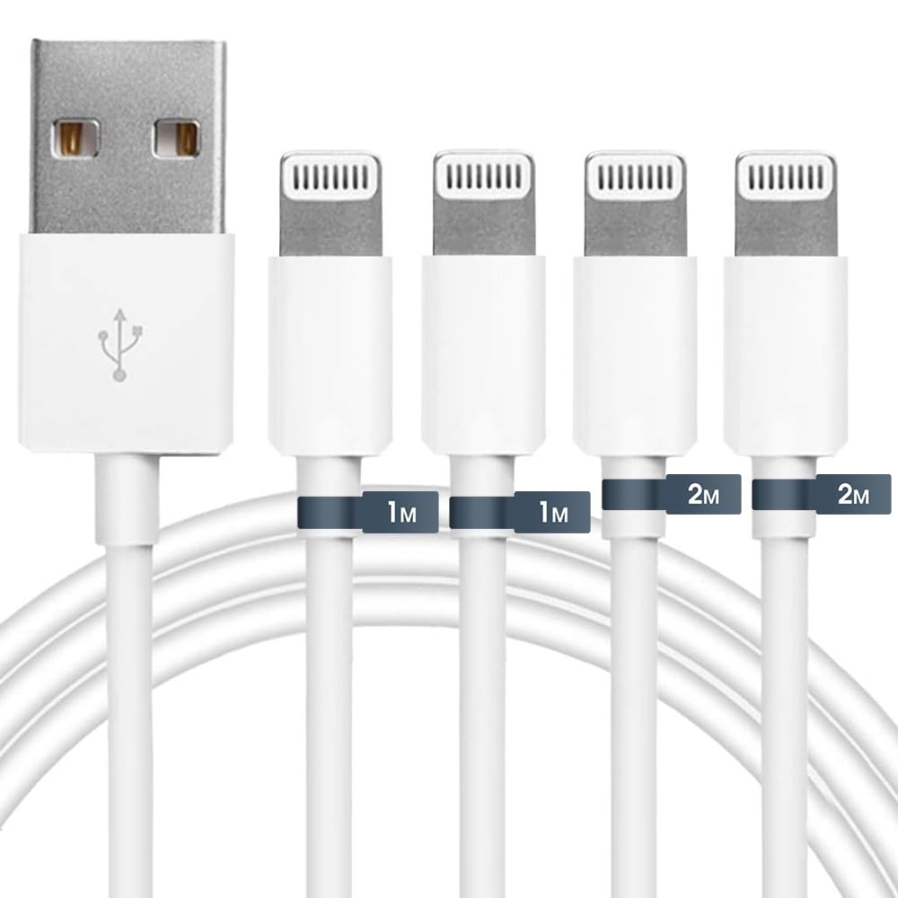 【2025正規MFi認証品】i-Phone 充電ケーブル ライトニングケーブル 純正品質【1M/2M 各2本】充電器 ケーブル 2.4A急速充電 USB 充電コ..