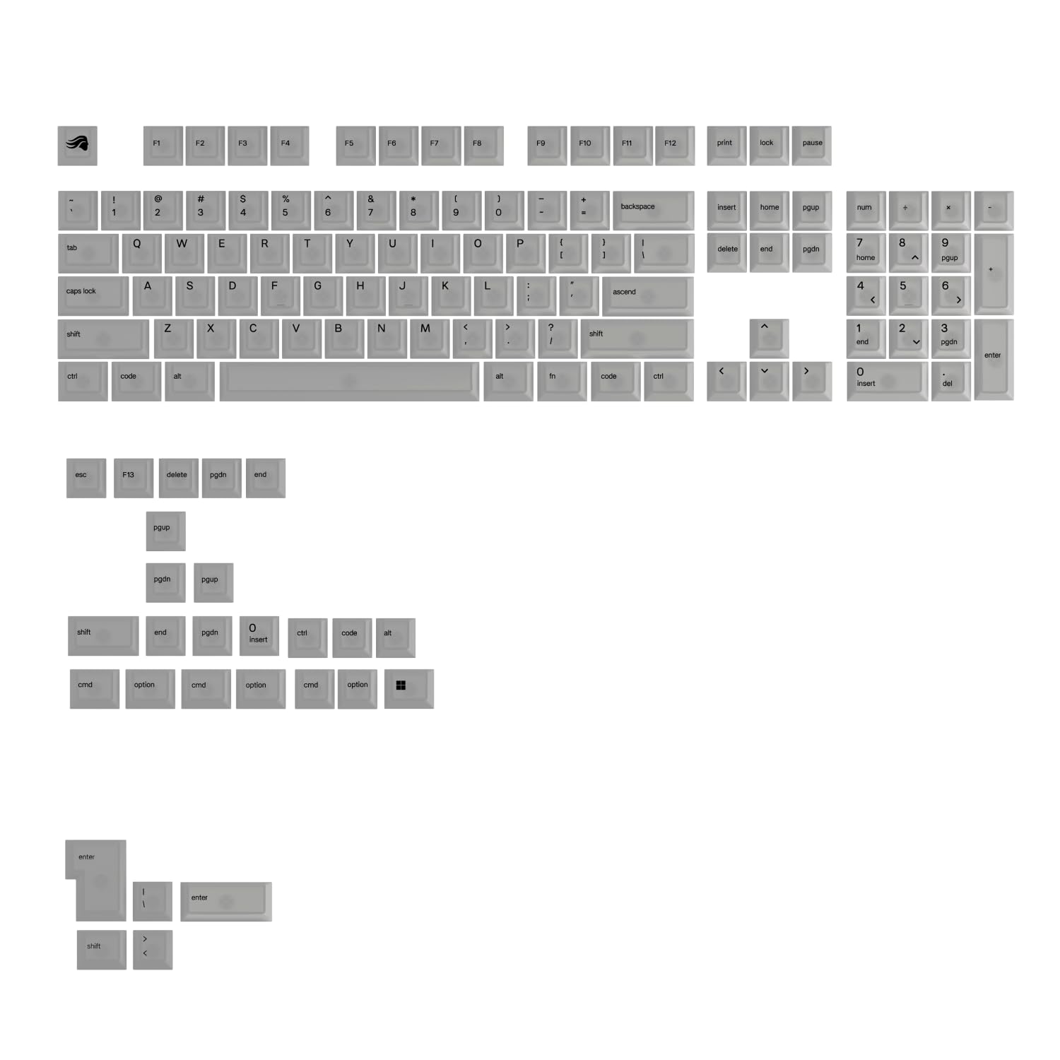 Glorious Polychroma V2 RGB Keycaps - Retail - US GLO-KB-ACC-KC-PC-POLY-US KB0870