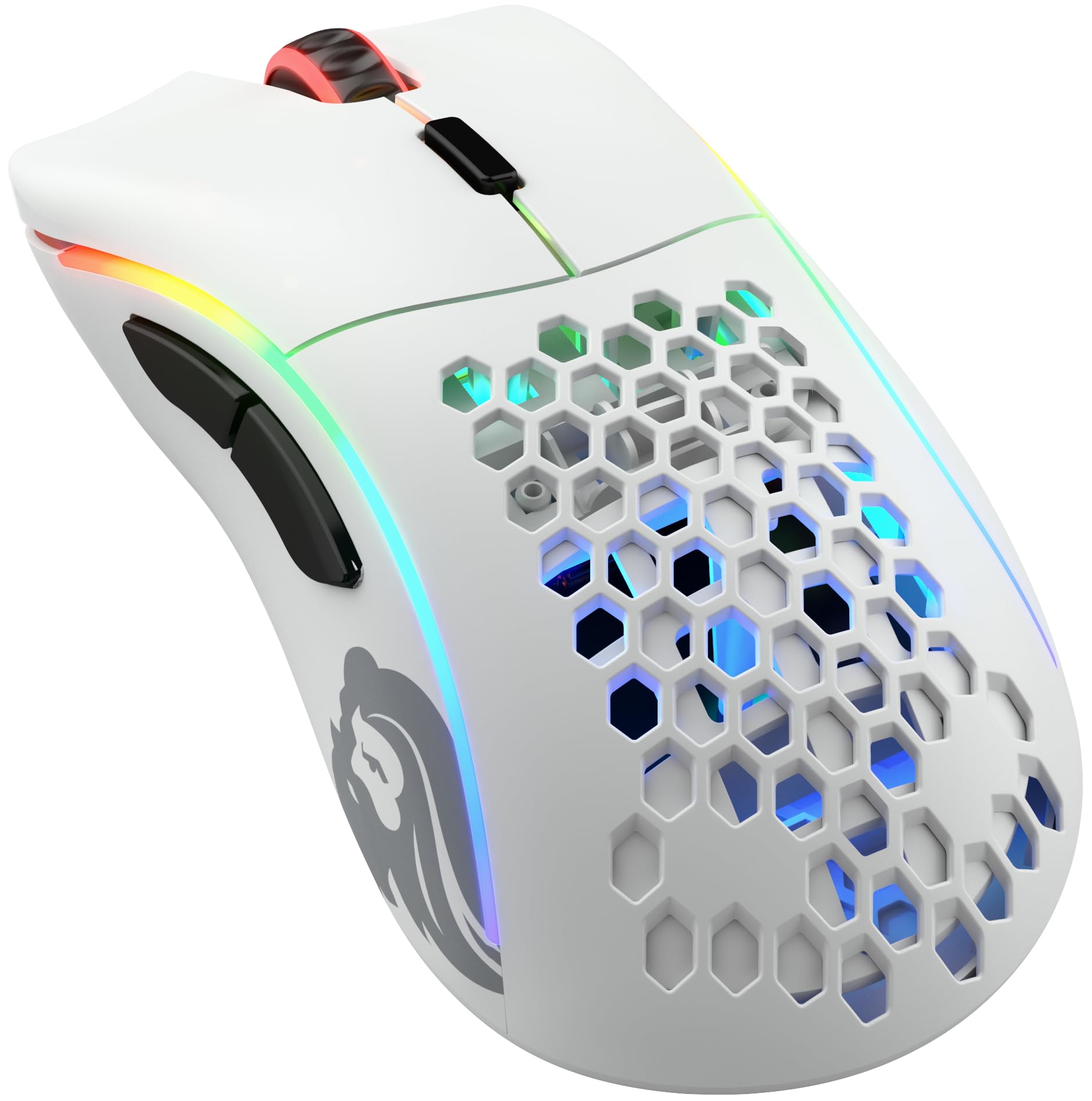 Glorious Model D Wireless - Matte White ハニカムデザイン 軽量ワイヤレスゲーミングマウス GLO-MS-DW-MW MS590