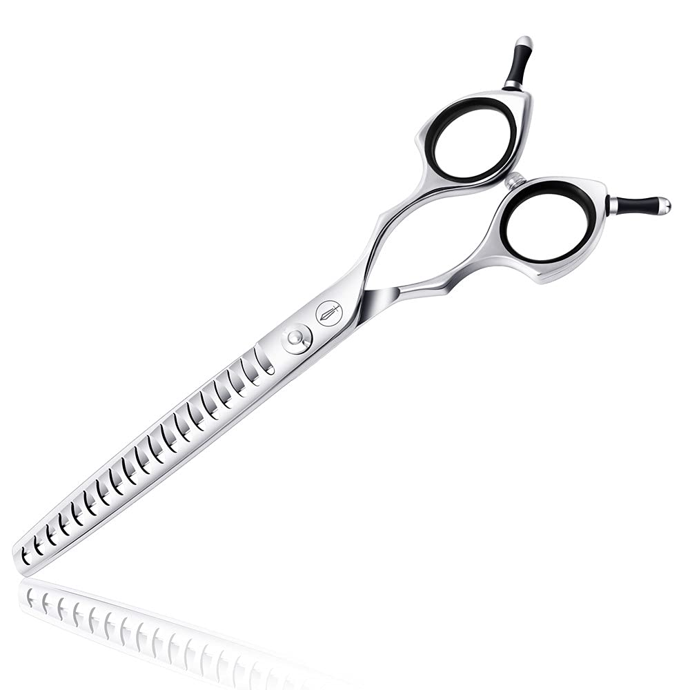 HASHIMOTO ペット用ハサミ、プロのペットグルーマーが使用されます (7.0” すきばさみ B)