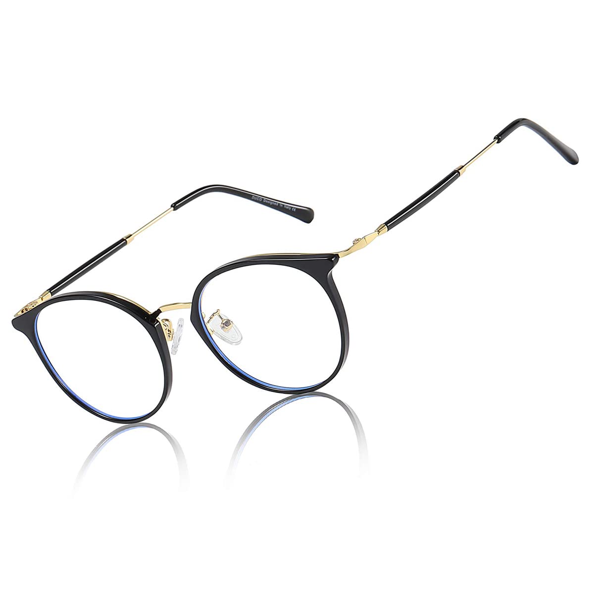 Rakuten - [DUCO] ブルーライトカット メガネ パソコン用 眼鏡 度なし pc メガネ blue light glasses 青色光 カット メガネ 超軽量 W013