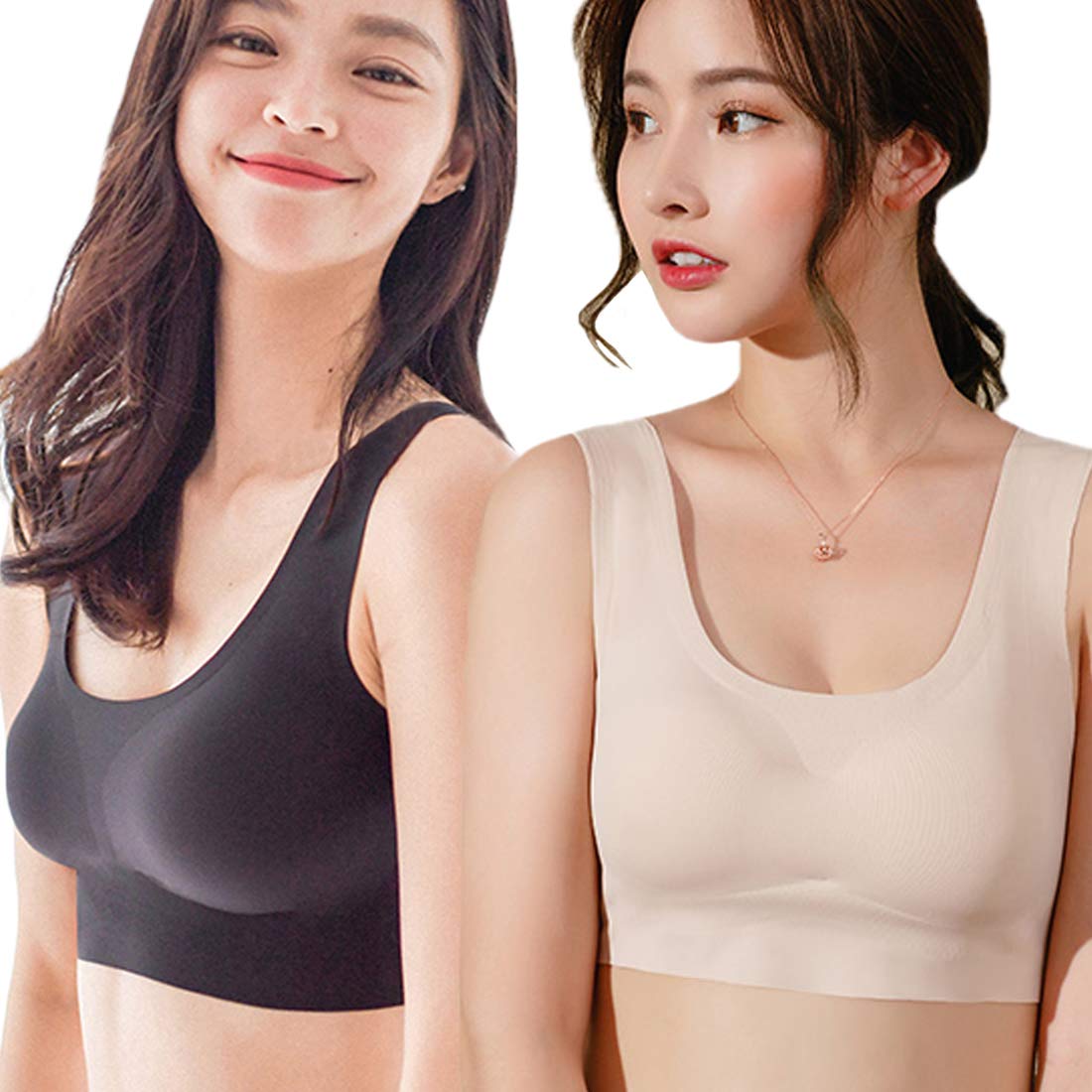  2枚組ナイトブラ ブラジャー 育乳 ノンワイヤーブラ ストレスフリー スポーツブラ 産後 肌優しい 大きいサイズ 24時間 下着 脇高 バストアップ 楽ブラ
