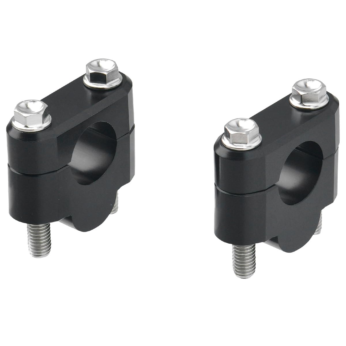 ジータレーシング(ZETA RACING) バーライズキット 19mmアップ ブラック スタンダード径(22.2mm)ハンドルバー用 ポジション変更 乗車姿勢 アップライト ロングツーリング ダートフリーク Dirtfreak F46
