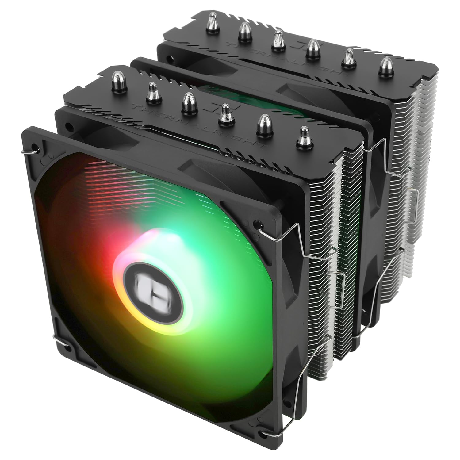Thermalright Peerless Assassin 120 SE ARGB CPUエアクーラー、6本のホットパイプCPUクーラー、ダブル120 mm TL-C12C-S PWMファン、アルミニウム製ヒートシンクカバー、AGHP技術、AMD AM 4 AM5/Intel 1150/1151/1200/1700/1