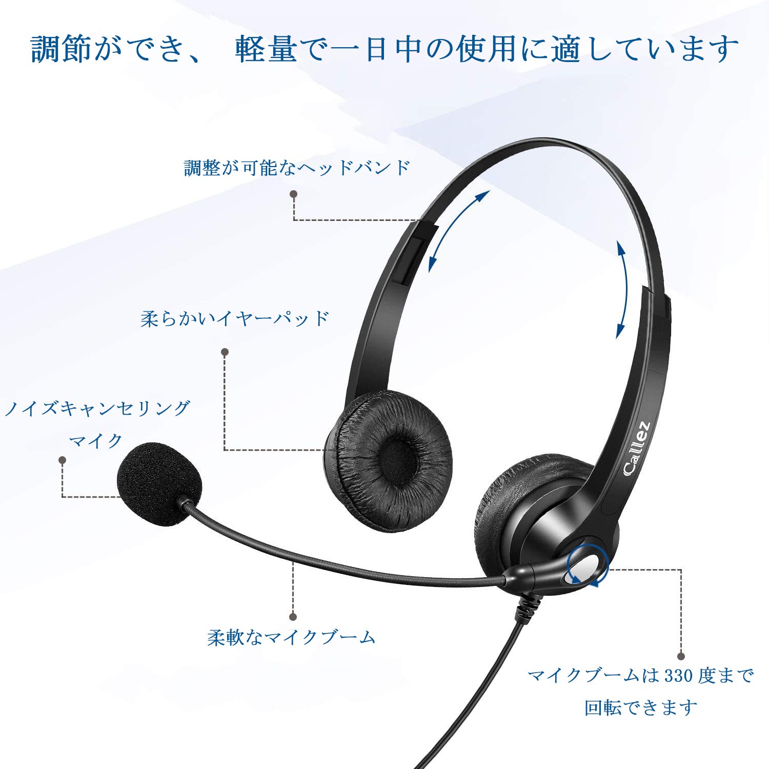 ヘッドセットUSB ノイズキャンセリングマイク付きとオーディオ制御 PC用ヘッドホン ビジネス、Skype、オフィス、Web会議、リモートワーク、コールセンター、在宅勤務に適用される 明瞭な会 crestshop-10047783 CREST shop サンプル画像3